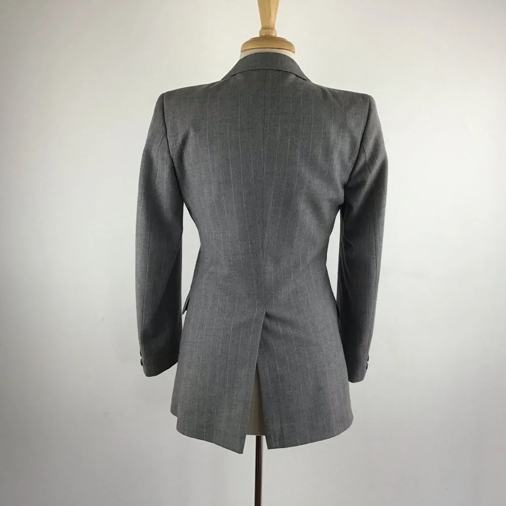 Vintage 60s 70s TAKE 6 Mens Gray Pinstripe   Mod Suit Jacket Carnaby Str…